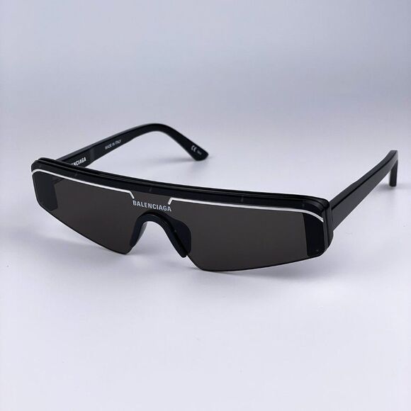 NEW Balenciaga BB0003S 001 Extreme Black Gray Irregular Unisex Sunglasses - Picture 3 of 11